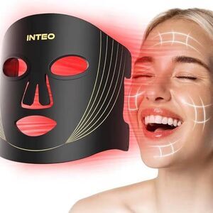 INTEO Red Light Therapy for Face, 3 Modes Portable Led Face Mask Light Therapy